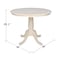International Concepts Round 36 in Round Top Pedestal Table, 28.9 inH, Unfinished, 36 W, 36 L, 29.1 in H, Wood, Unfinished K-36RT - alternate 4